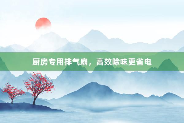 厨房专用排气扇,高效除味更省电